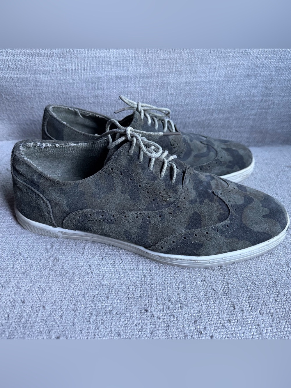 Bed Stu Men's Sz 9 Quinn Camo Canvas Oxfords